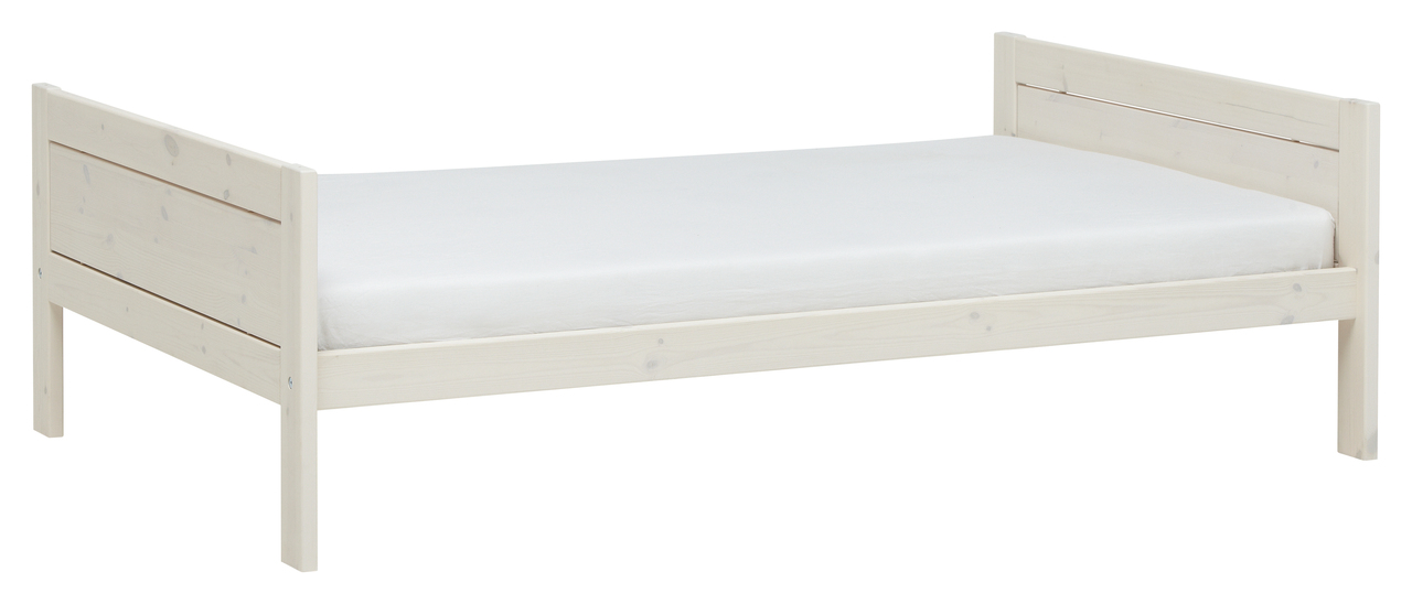 Bett weiß für Matratzen 90 , 120 oder 140 cm breit